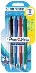 Balpen Papermate Flexgrip Ultra M ass 4 Stuk