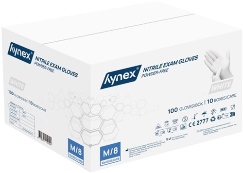 Handschoen Hynex nitril M wit 3.5g 100 stuks 100 Stuk-3