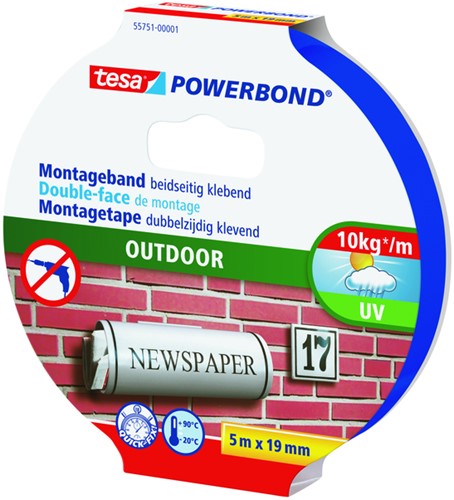 Montagetape tesa Outdoor dubbelz 5mx19mm tr 1 Rol-2