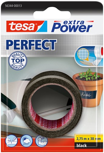 Reparatietape tesa Perfect 2.75mx38mm zwart 1 Rol