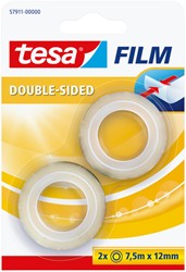Tape tesafilm dubbelz 7.5mx12mm transparant 2r 2 Stuk