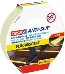 Anti-slip tape tesa 5mx25mm fluoriserend 1 Rol