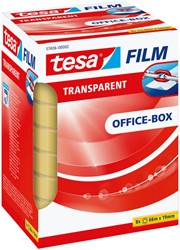 Plakband tesafilm 66mx19mm Transparant 8 rol 8 Stuk