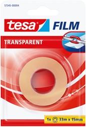 Plakband tesafilm 33mx15mm Transparant blister 1 Stuk