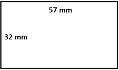 Labeletiket IEZZY Zebra 800262-125 57x32mm 25mm wit permanent 2100st-2