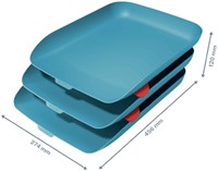 Brievenbak Leitz Cosy set van 3 A4 blauw 3 Stuk-2