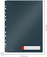 U-map Leitz Cosy harmonica A4 perforatie PP grijs 3 Stuk-3