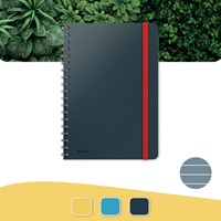 Notitieboek Leitz Cosy B5 160blz 100gr spiraal lijn grijs-3
