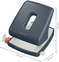 Perforator Leitz Cosy  30 vel fluweel grijs 1 Stuk-2