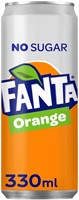 Frisdrank Fanta orange zero blik 330ml 330 Milliliter
