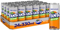 Frisdrank Fanta orange zero blik 330ml 330 Milliliter-2