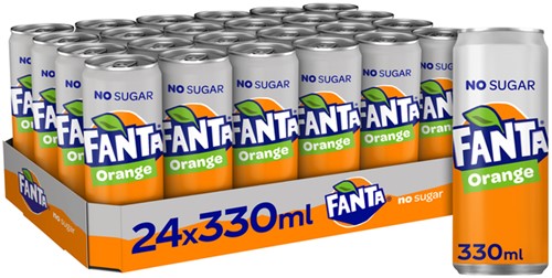 Frisdrank Fanta orange zero blik 330ml 330 Milliliter-2