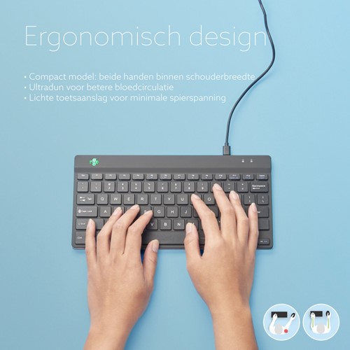 Toetsenbord R-Go Ergonomisch Compact Break QWERTY 1 Stuk-2
