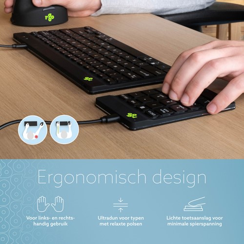 Toetsenbord R-Go Ergonomisch Numpad Break Draad 1 Stuk-2