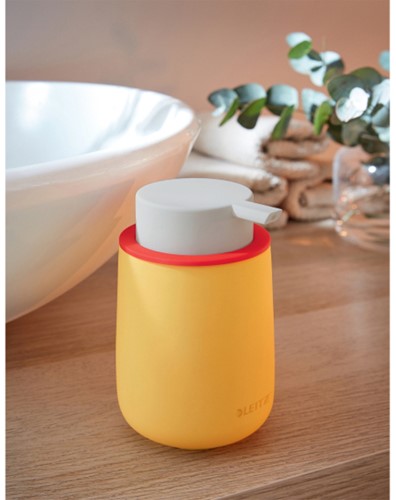 Handzeepdispenser Leitz cosy 300ml geel 1 Stuk-3