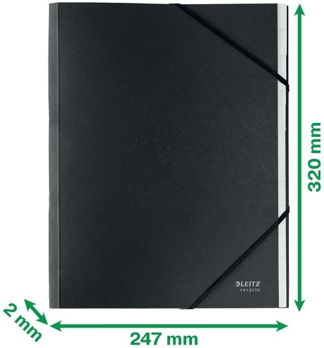 SORTEERMAP LEITZ RECYCLE 12-TABS ZWART 1 Stuk-3