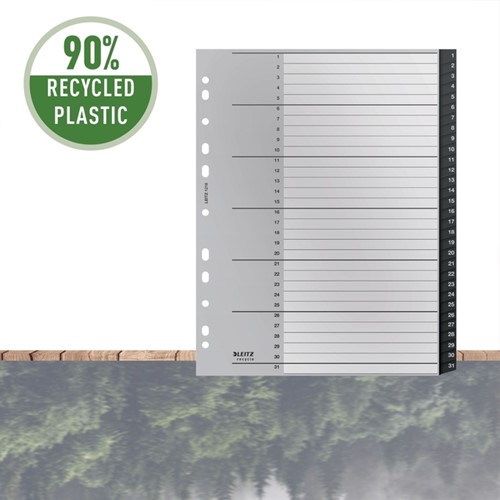Tabblad Leitz Recycle A4 11-gaats  1-31 extra breed PP-2