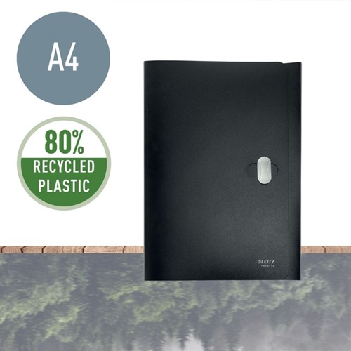 Dossiermap Leitz Recycle A4 3kleps PP zwart 1 Stuk-2