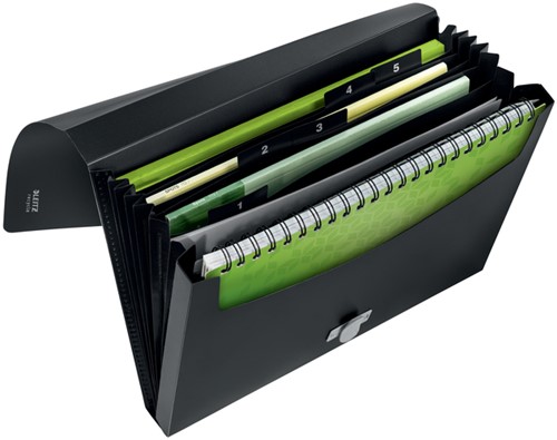 Projectmap Leitz Recycle A4 5-vaks PP zwart 1 Stuk-2