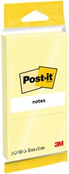 Memoblok Post-it Notes 6810 38x51mm canary yellow 3 Stuk