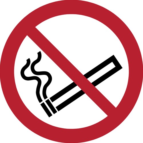 Pictogram bordje Djois Rookverbod Ø200mm rood