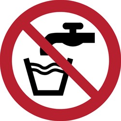 Pictogram Djois Geen drinkwater Ø100mm rd 1 Stuk