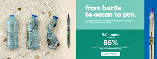 Balpen PILOT Begreen B2P EcoBall M blauw 1 Stuk-3