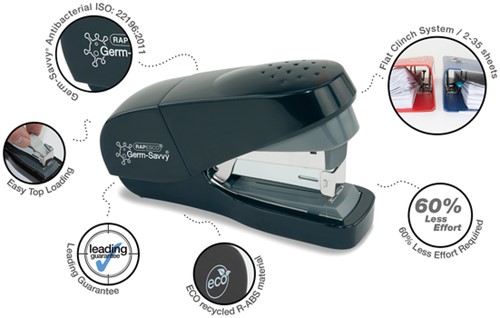 Nietmachine Rapesco Germ-Savvy zwart 1 Stuk-2