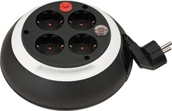 Kabelhaspel Brennenstuhl 4vdig 3m zwart/wit 1 Stuk