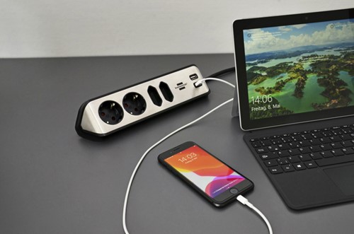 Stekkerdoos Brennenstuhl Estilo 4vdig USB 2m zwart 1 Stuk-5