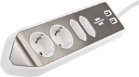 Stekkerdoos Brennenstuhl Estilo 4vdig USB 2m wit 1 Stuk-3