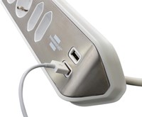 Stekkerdoos Brennenstuhl Estilo 4vdig USB 2m wit 1 Stuk-2