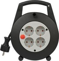 Kabelhaspel Brennenstuhl 4vdig 5m zwart/grijs 1 Stuk