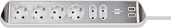 Stekkerdoos Brennenstuhl Estilo 6vdig USB 2m wt 1 Stuk
