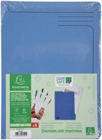 Insteekmap Exacompta Lmodel CleanSafe blauw 5 Stuk-3