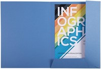 Dossiermap Exacompta CleanSafe 2kleppen blauw 5 Stuk-2