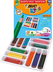 Kleurpotlood BicKids ecolutions schoolbox 144st 144 Stuk
