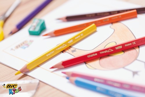 Kleurpotloden BicKids Evolution ecolutions ass schoolbox à 144 stuks-1