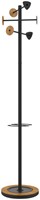 Kapstok Unilux Bora staand bamboe zwart 1 Stuk