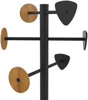 Kapstok Unilux Bora staand bamboe zwart 1 Stuk-3