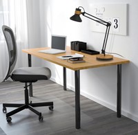 Bureaulamp Unilux Baya led bamboe zwart 1 Stuk-1