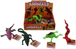 Stretch reptielen in display 4 assorti 12 Stuk
