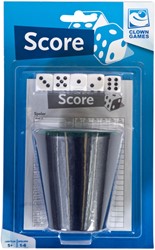 Spel dobbelset en scoreblok Clown 1 Doos
