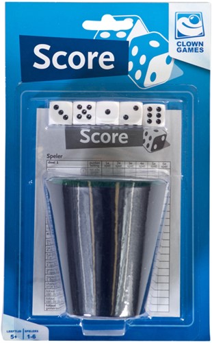 Spel dobbelset en scoreblok Clown 1 Doos
