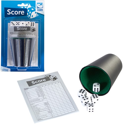 Spel dobbelset en scoreblok Clown 1 Doos-3