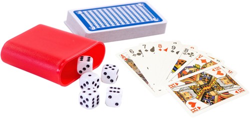 Spel speelkaarten en dobbelen Clown 1 Doos-2