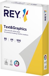 Kopieerpapier Rey Text Graphics A4 80gr wit 500 Vel