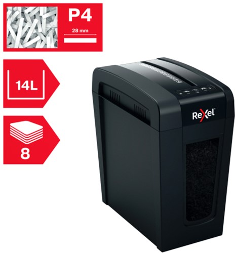 Papiervernietiger Rexel Secure X8-SL P4 4x40mm 1 Stuk-1