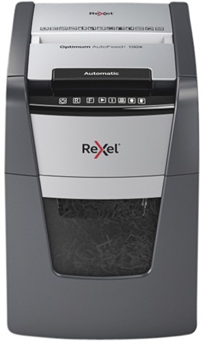 Papiervernietiger Rexel Optimum Auto 100X 4x28mm 1 Stuk