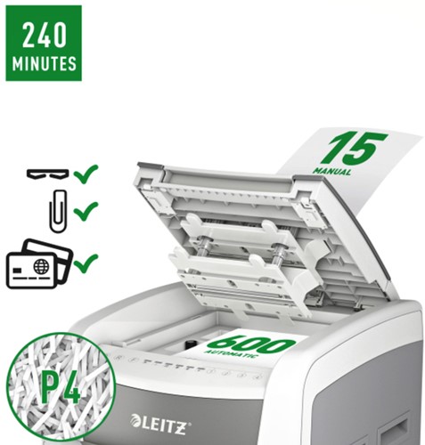 Papiervernietiger Leitz IQ Auto Pro 600 4x28mm 1 Stuk-2